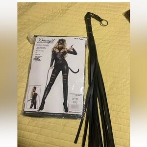 Dreamgirl Black Cat Costume with Whip Accessory